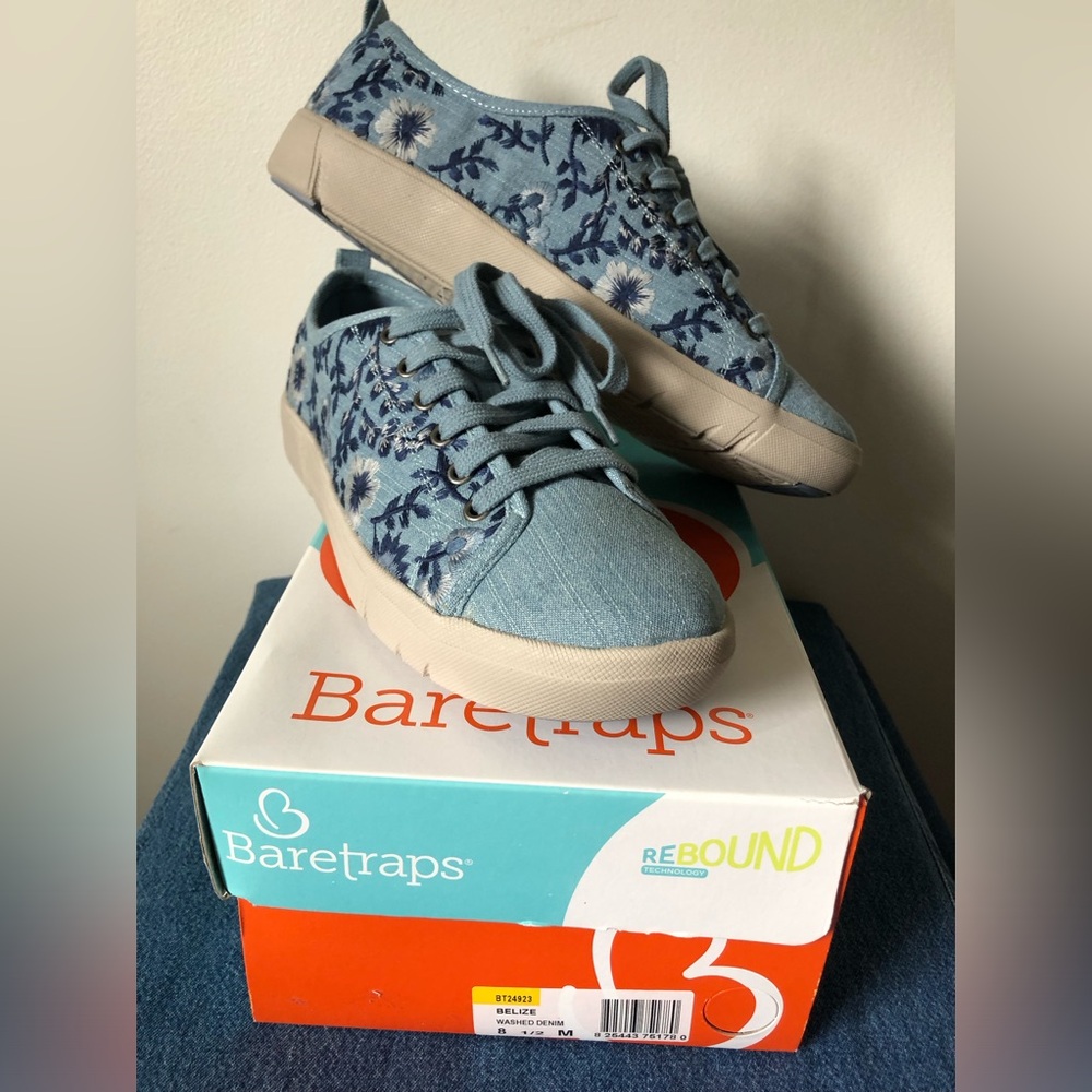 BareTraps Belize Washed Denim Sneakers